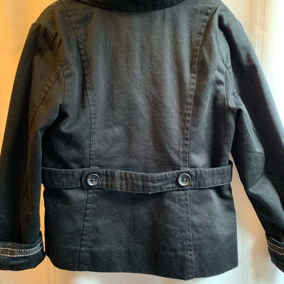 Gymboree girls black blazer coat. Stylish with white stitching size S (5/6) - Picture 5 of 11